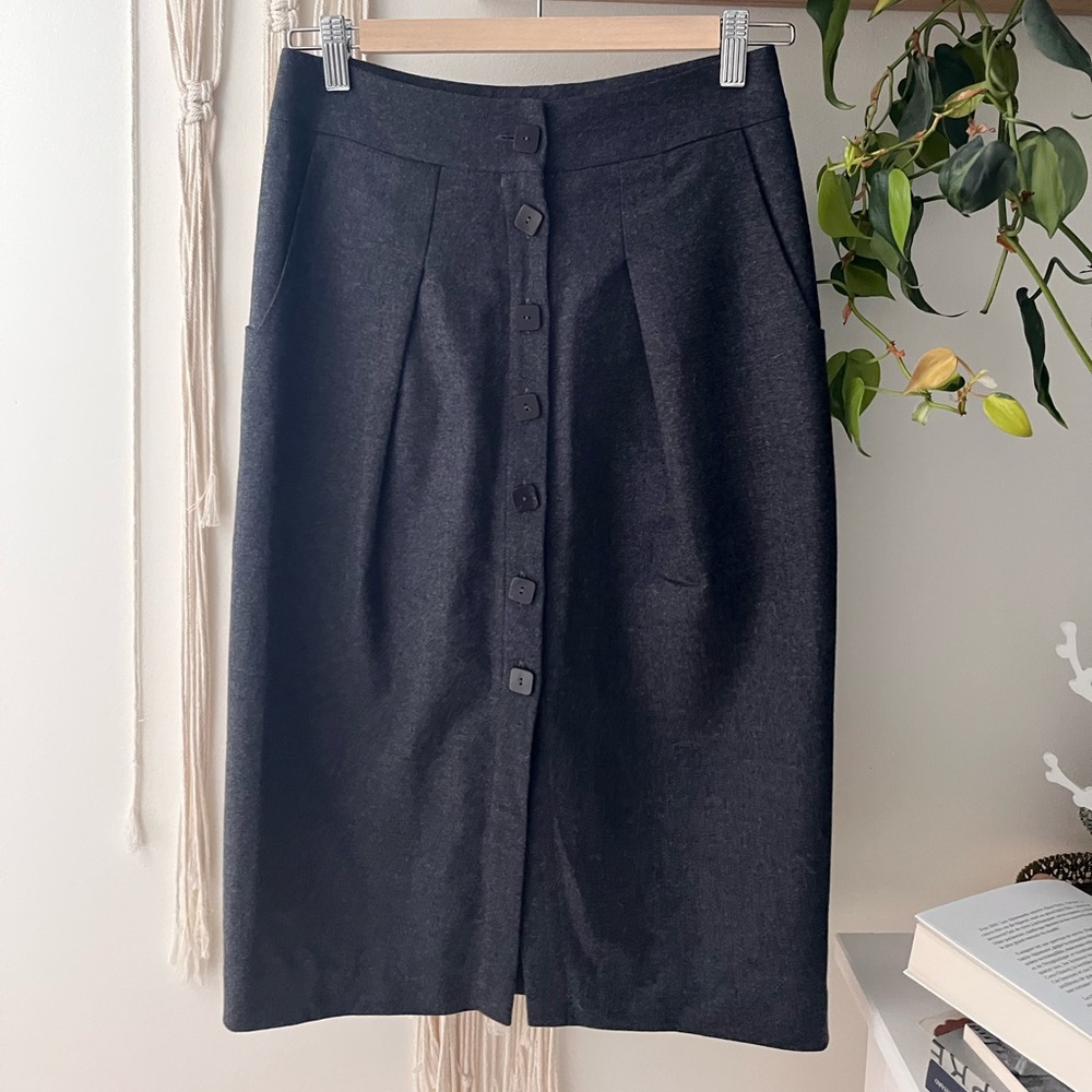 Wool pencil skirt